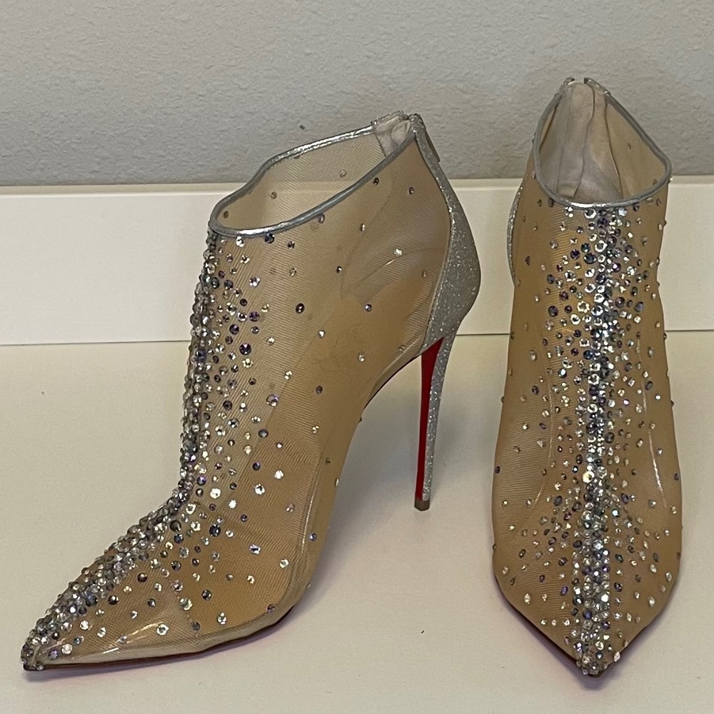 Christian Louboutin Constella Strass Bootie, Size 40.5 Never Worn